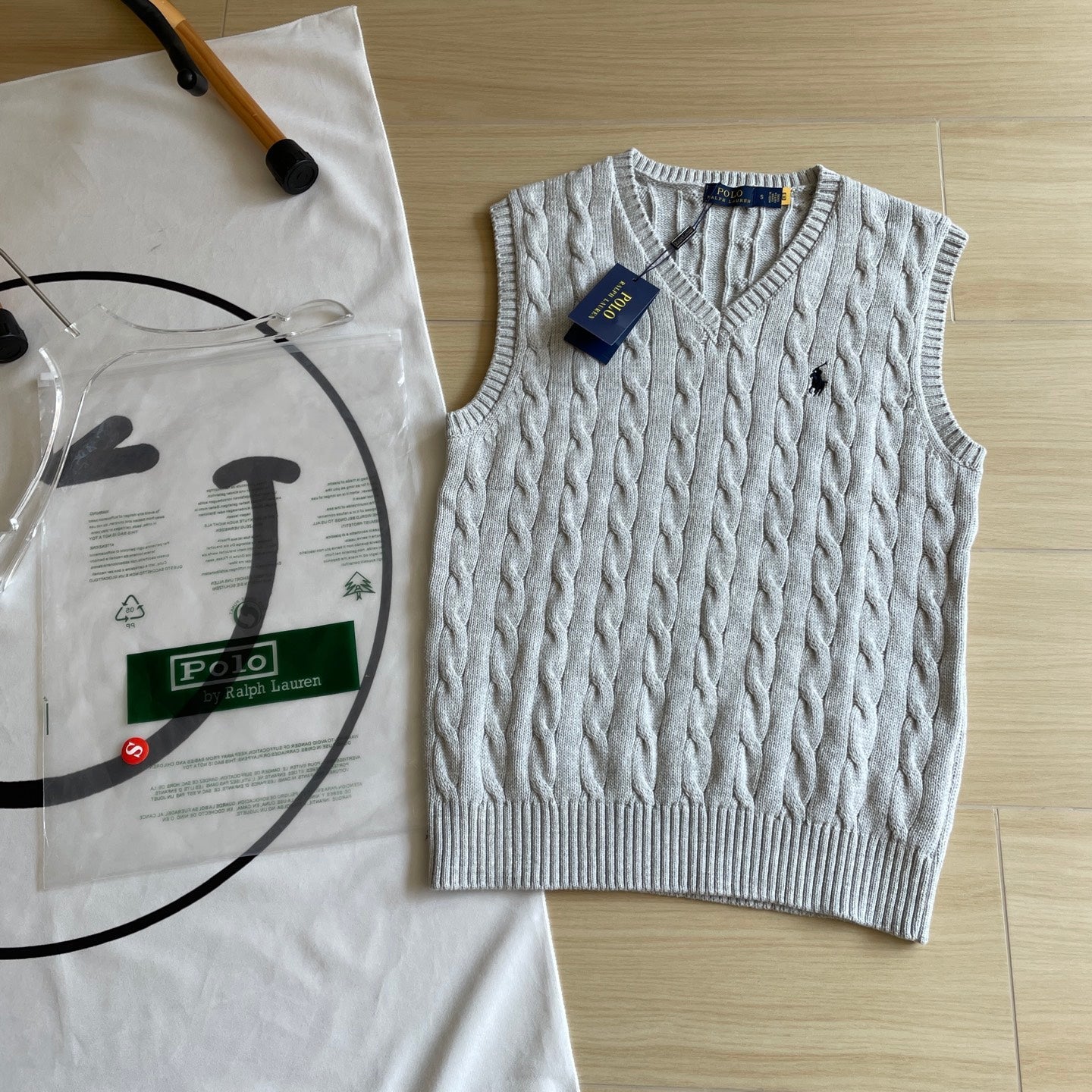 Ralph Lauren V-Neck Cable Knit Vest