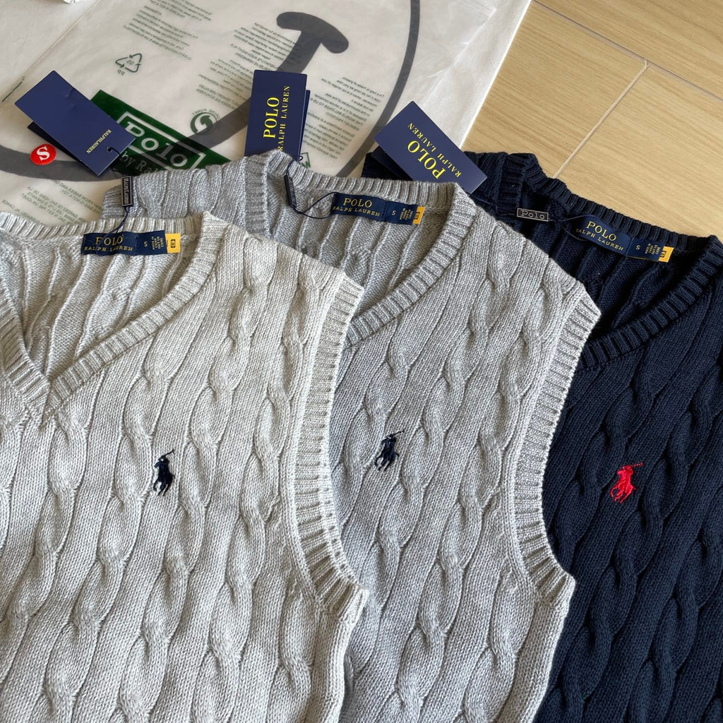 Ralph Lauren V-Neck Cable Knit Vest