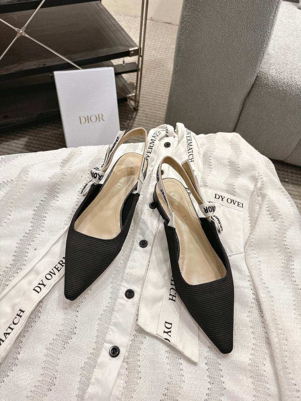 Dior J'Adior Embroidered Kitten Heel Sandals