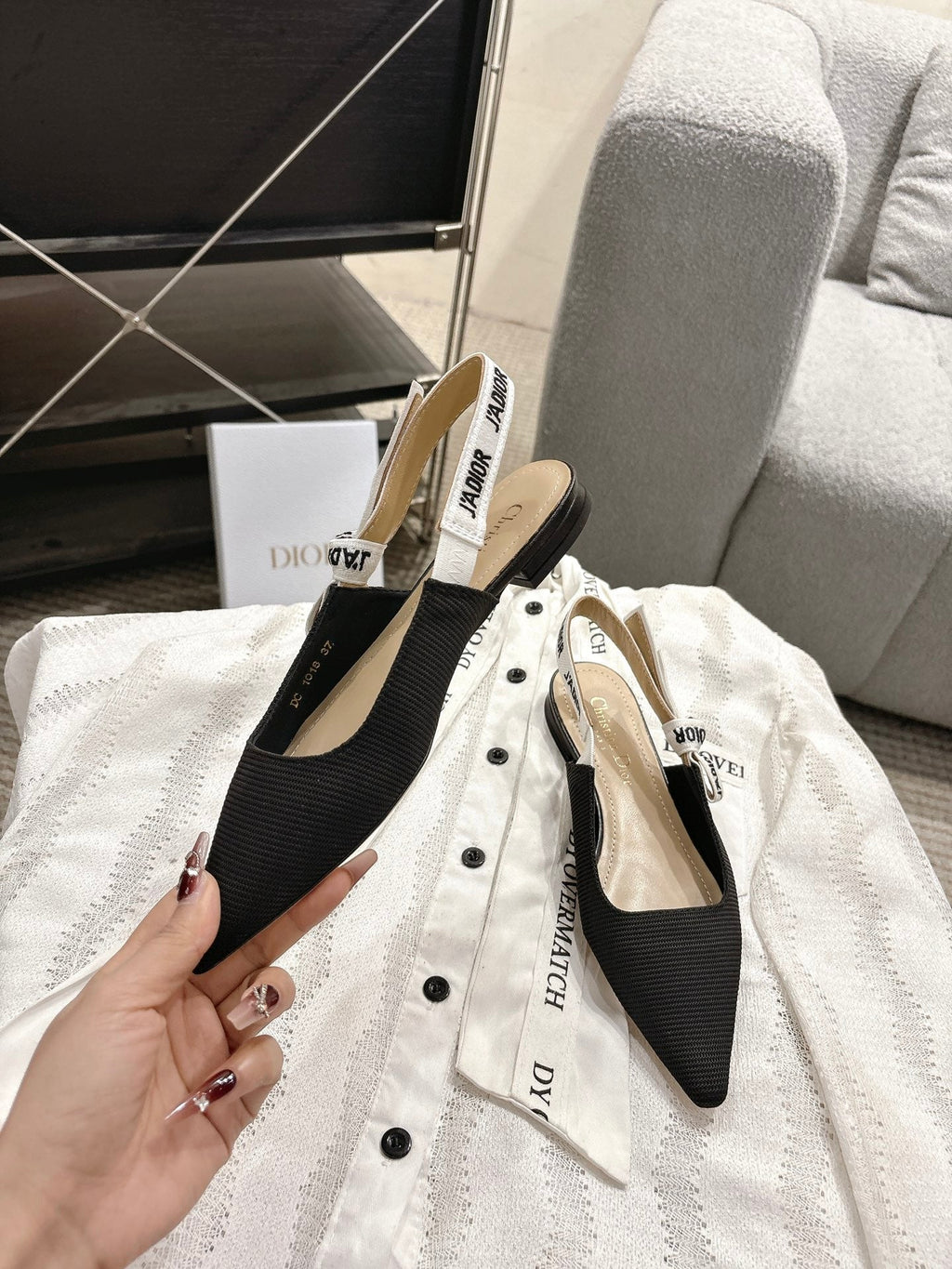 Dior J'Adior Embroidered Kitten Heel Sandals