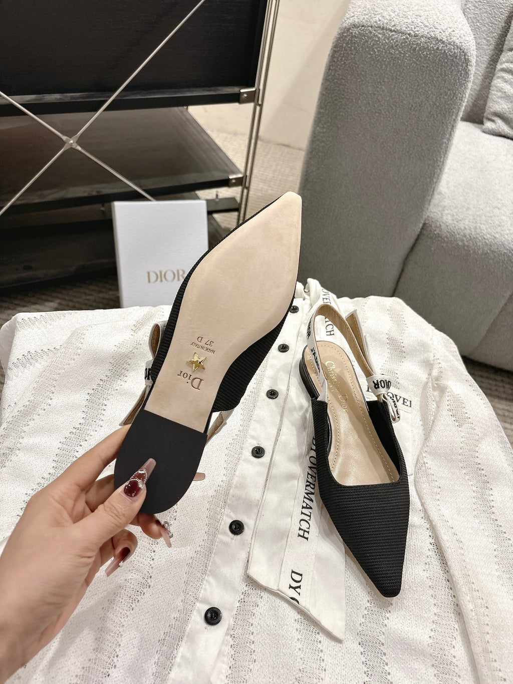 Dior J'Adior Embroidered Kitten Heel Sandals