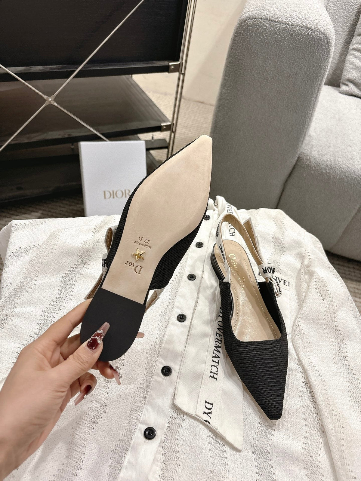 Dior J'Adior Embroidered Kitten Heel Sandals