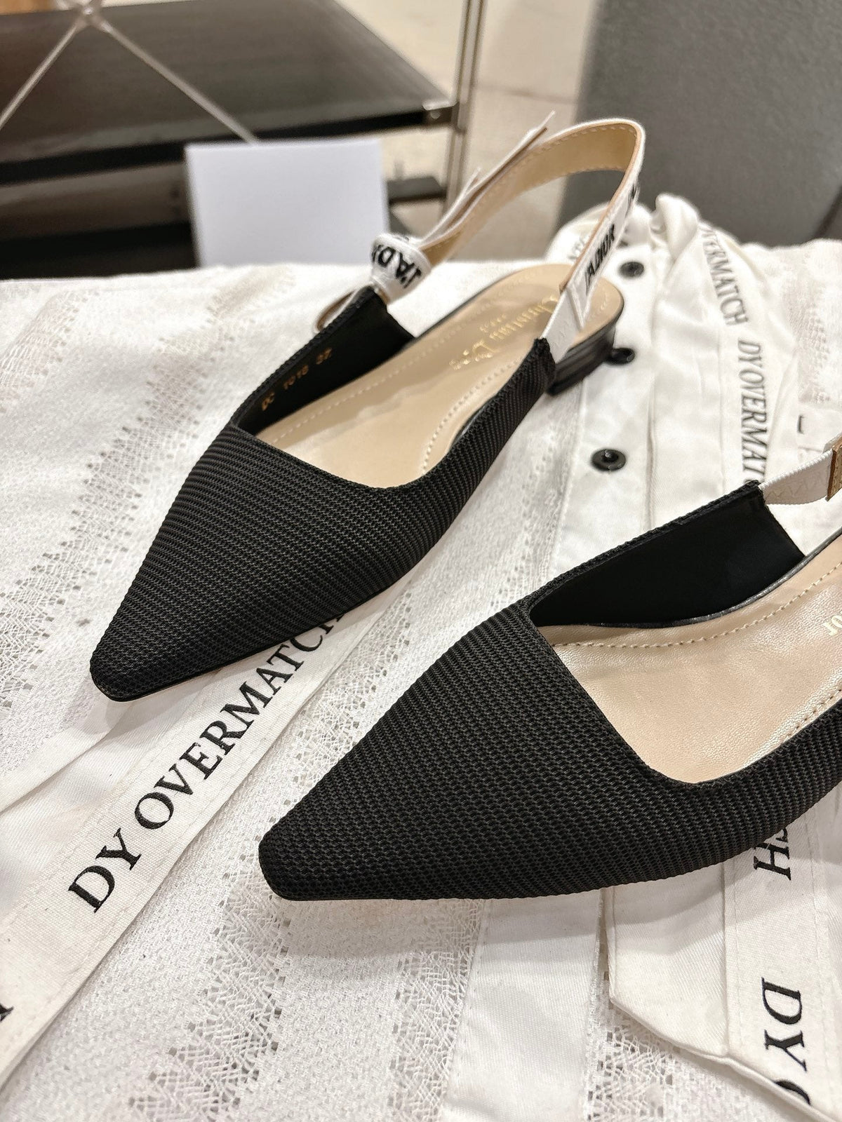 Dior J'Adior Embroidered Kitten Heel Sandals