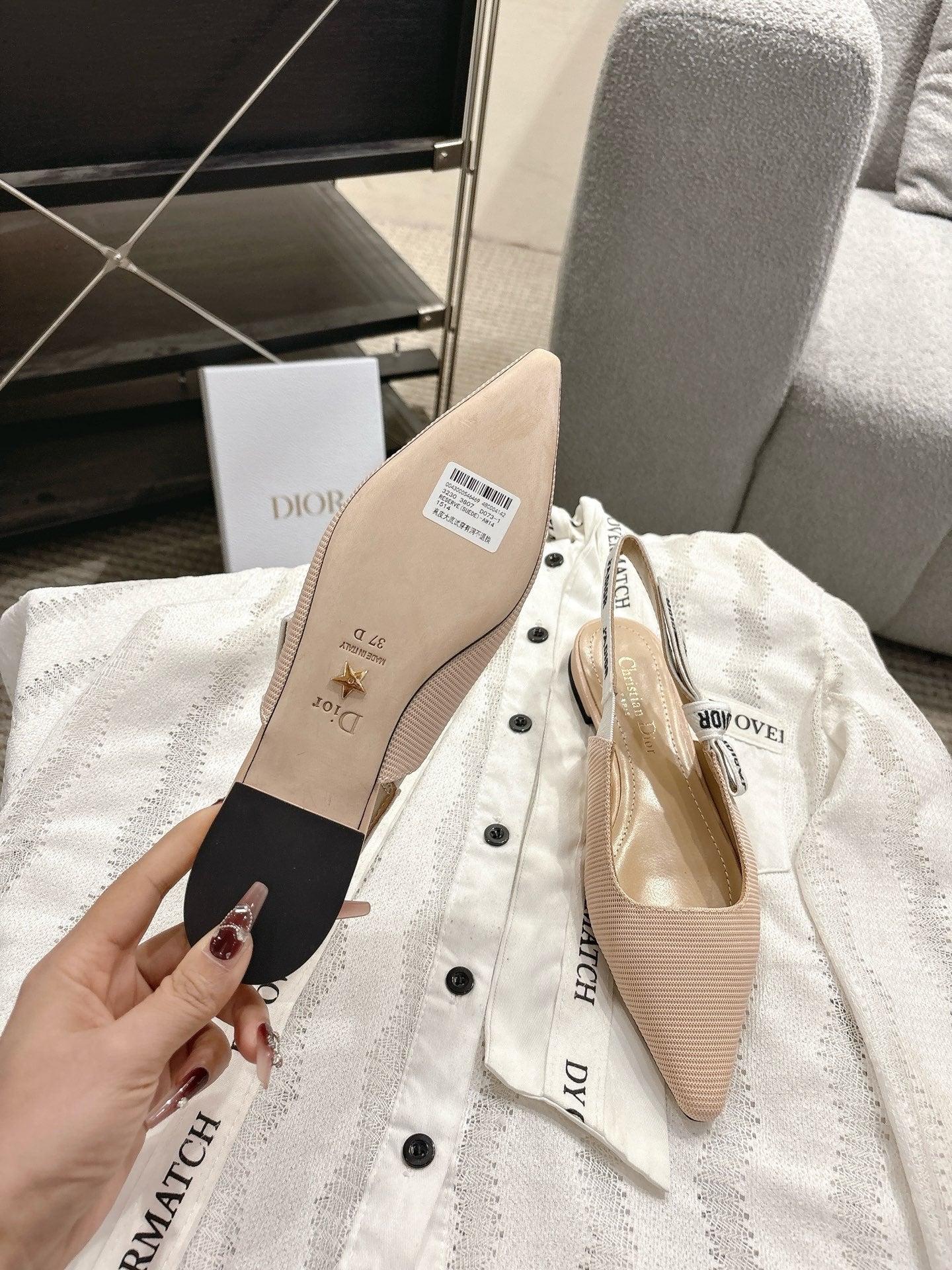 Dior J'Adior Embroidered Kitten Heel Sandals