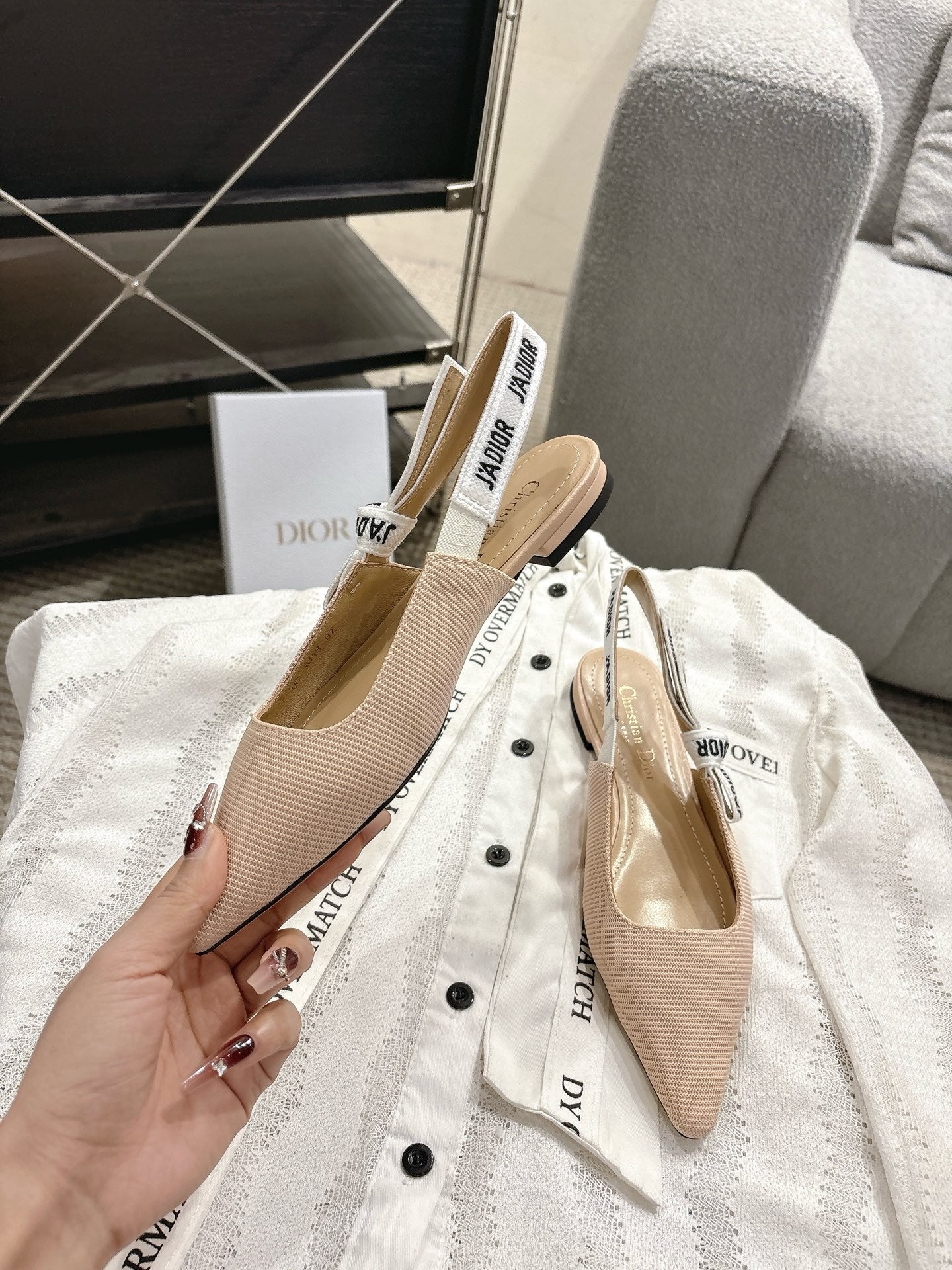 Dior J'Adior Embroidered Kitten Heel Sandals