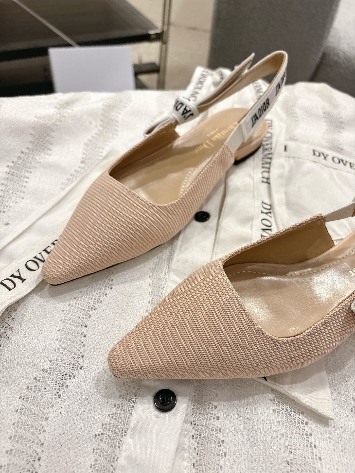 Dior J'Adior Embroidered Kitten Heel Sandals