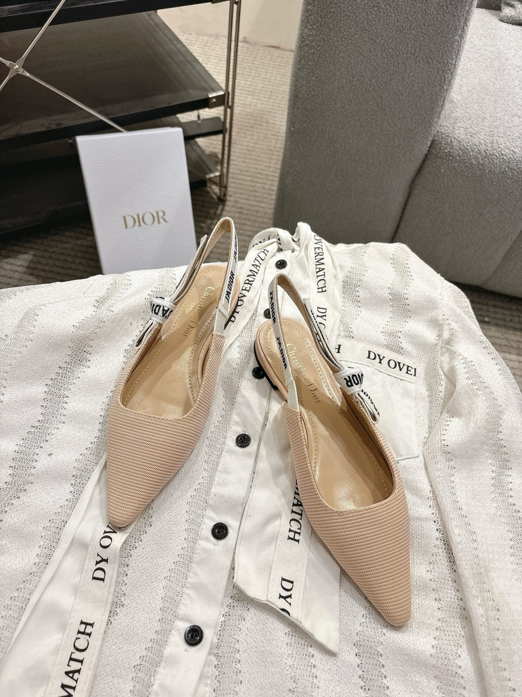 Dior J'Adior Embroidered Kitten Heel Sandals