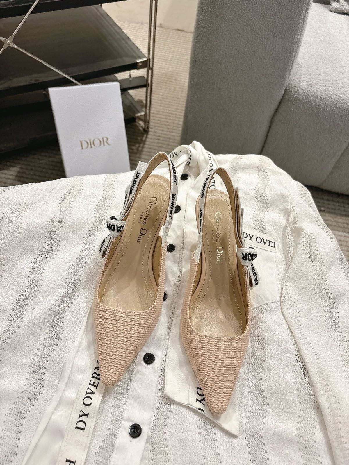 Dior J'Adior Embroidered Kitten Heel Sandals