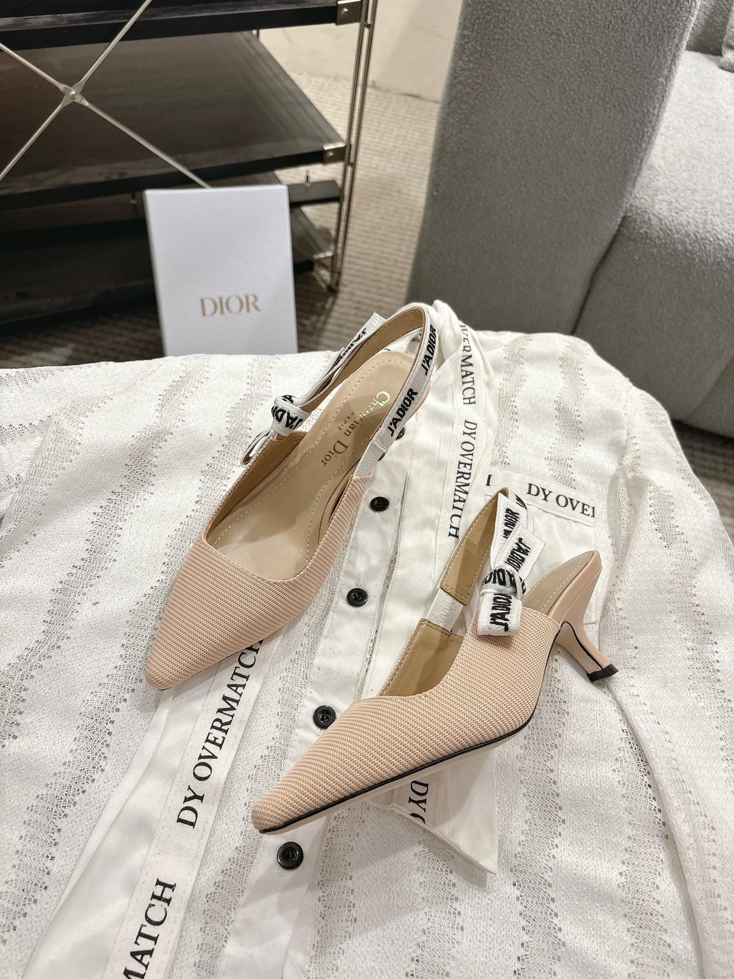 Dior J'Adior Embroidered Kitten Heel Sandals