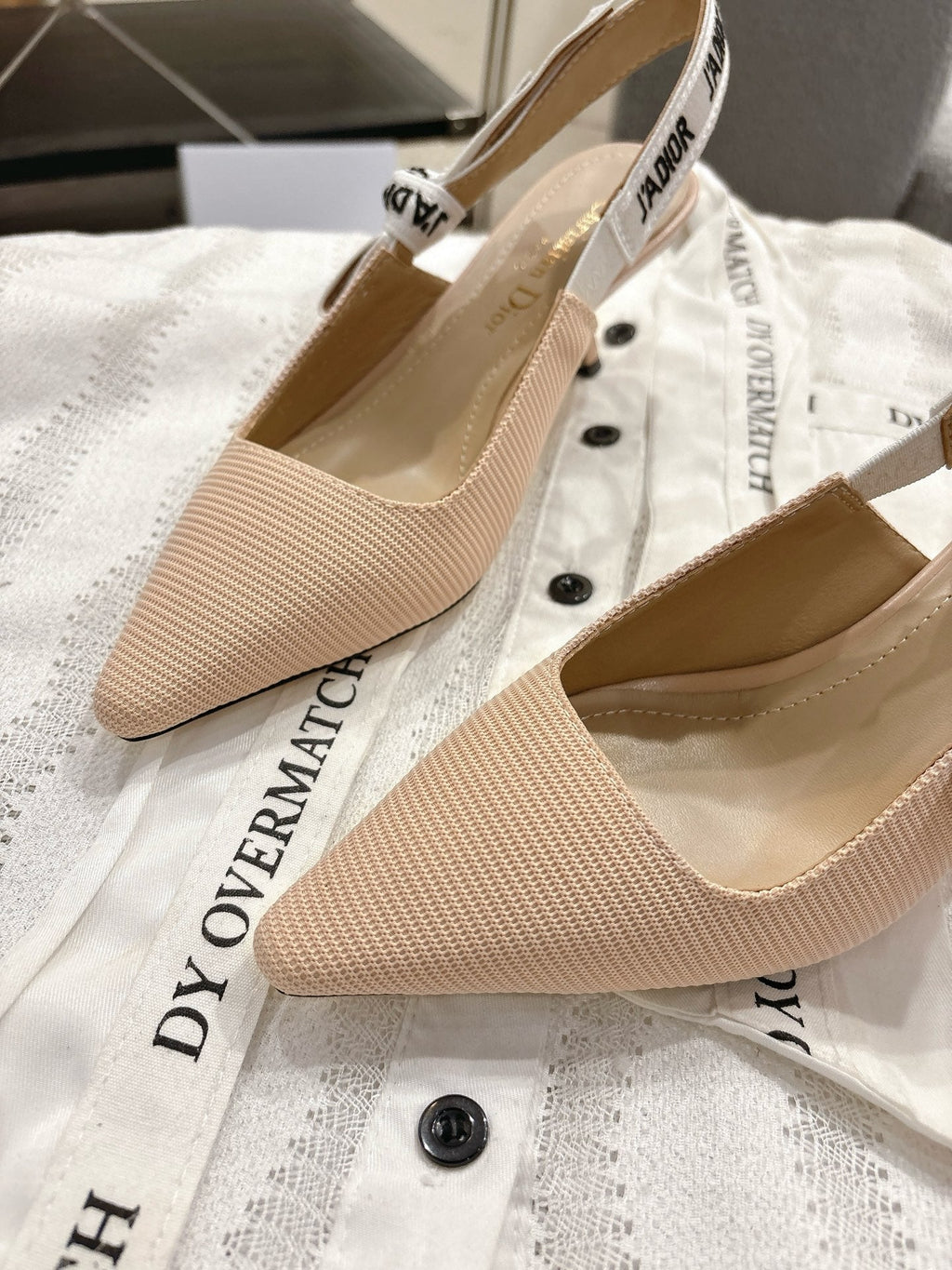 Dior J'Adior Embroidered Kitten Heel Sandals