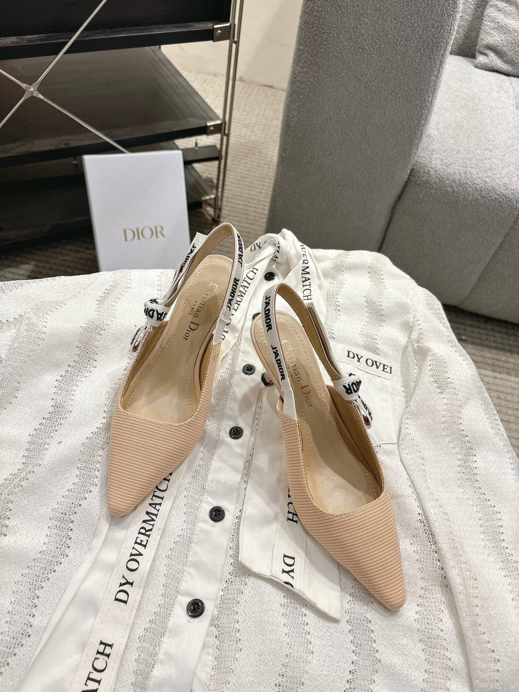 Dior J'Adior Embroidered Kitten Heel Sandals