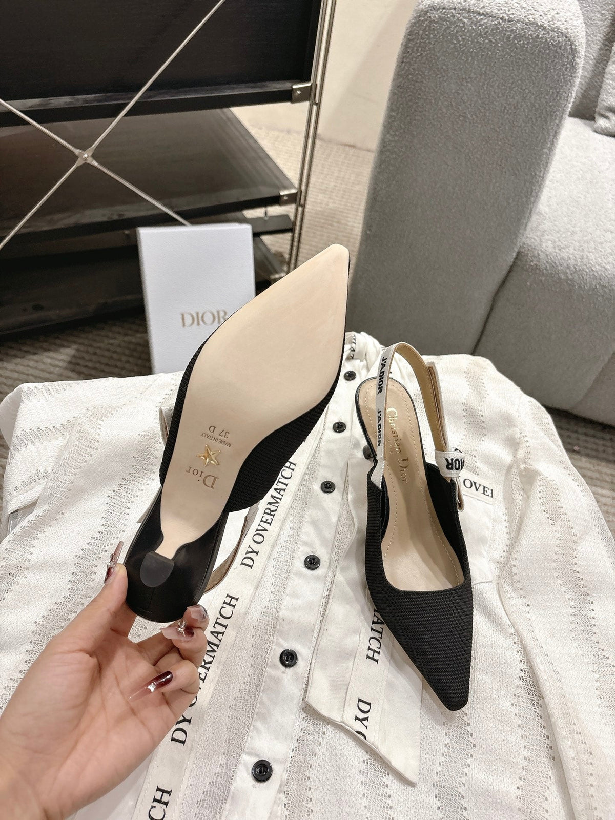 Dior J'Adior Embroidered Kitten Heel Sandals