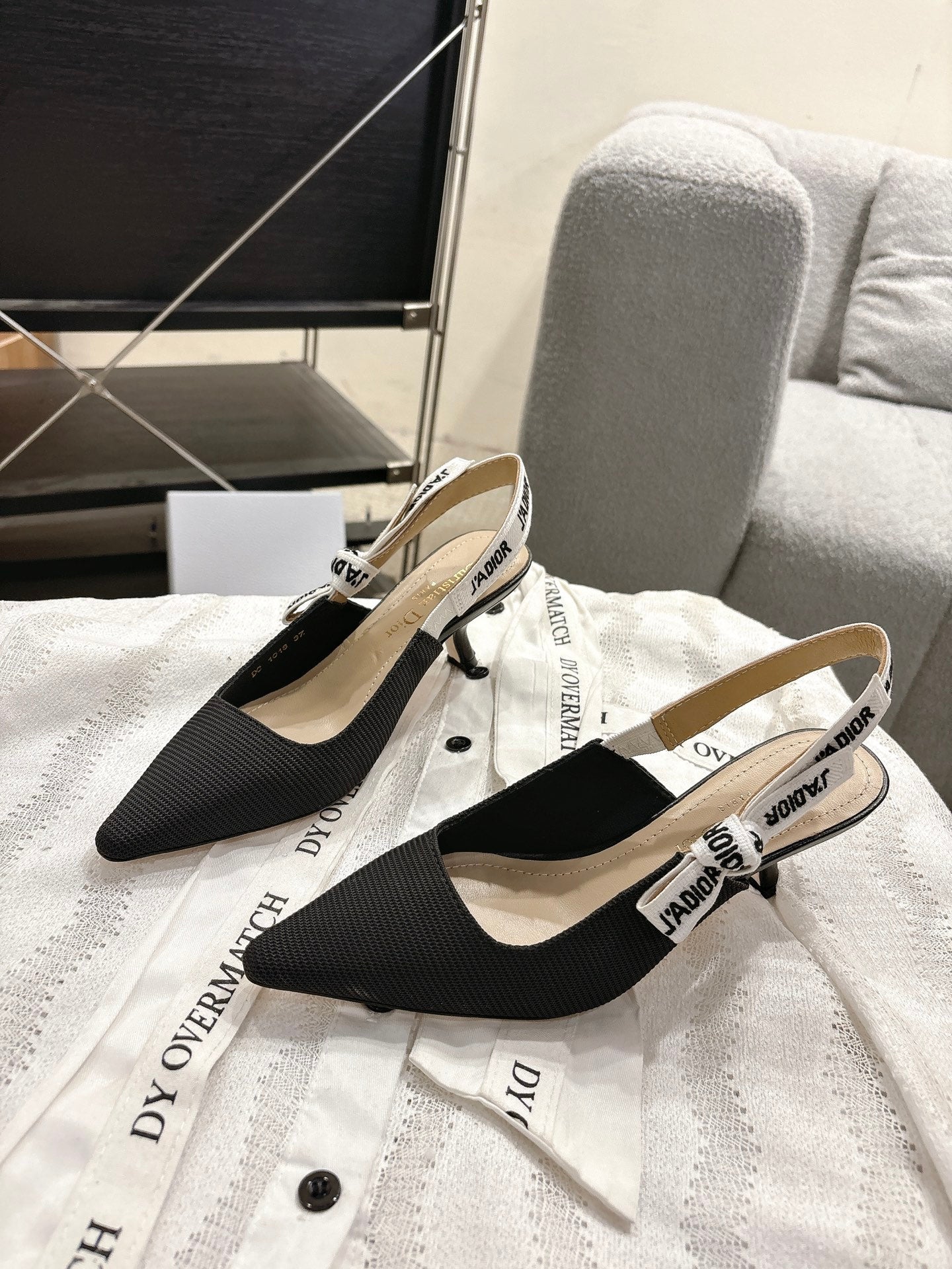 Dior J'Adior Embroidered Kitten Heel Sandals