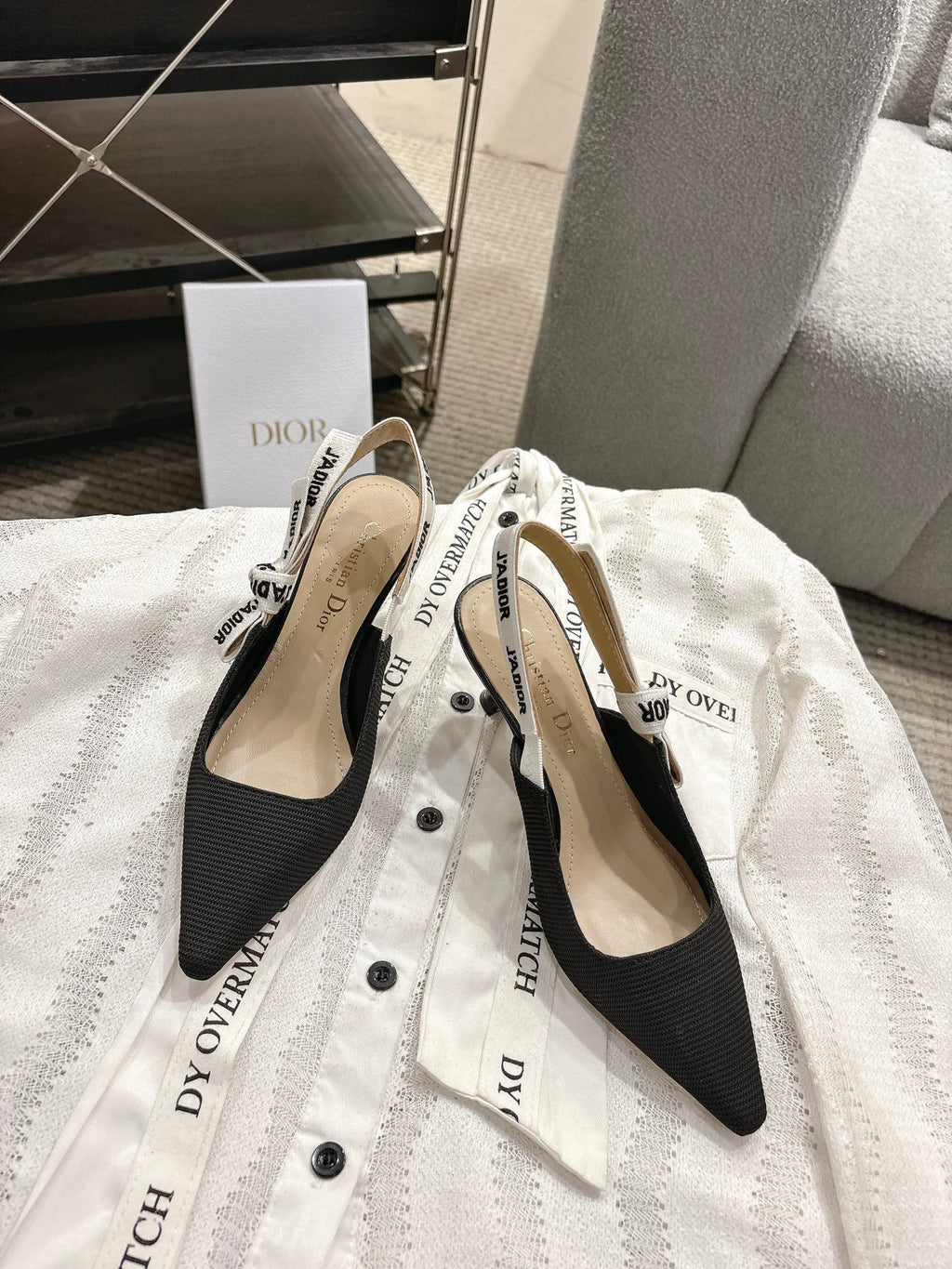 Dior J'Adior Embroidered Kitten Heel Sandals