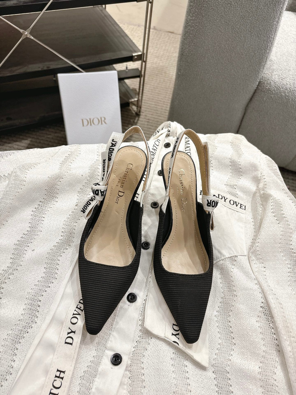 Dior J'Adior Embroidered Kitten Heel Sandals
