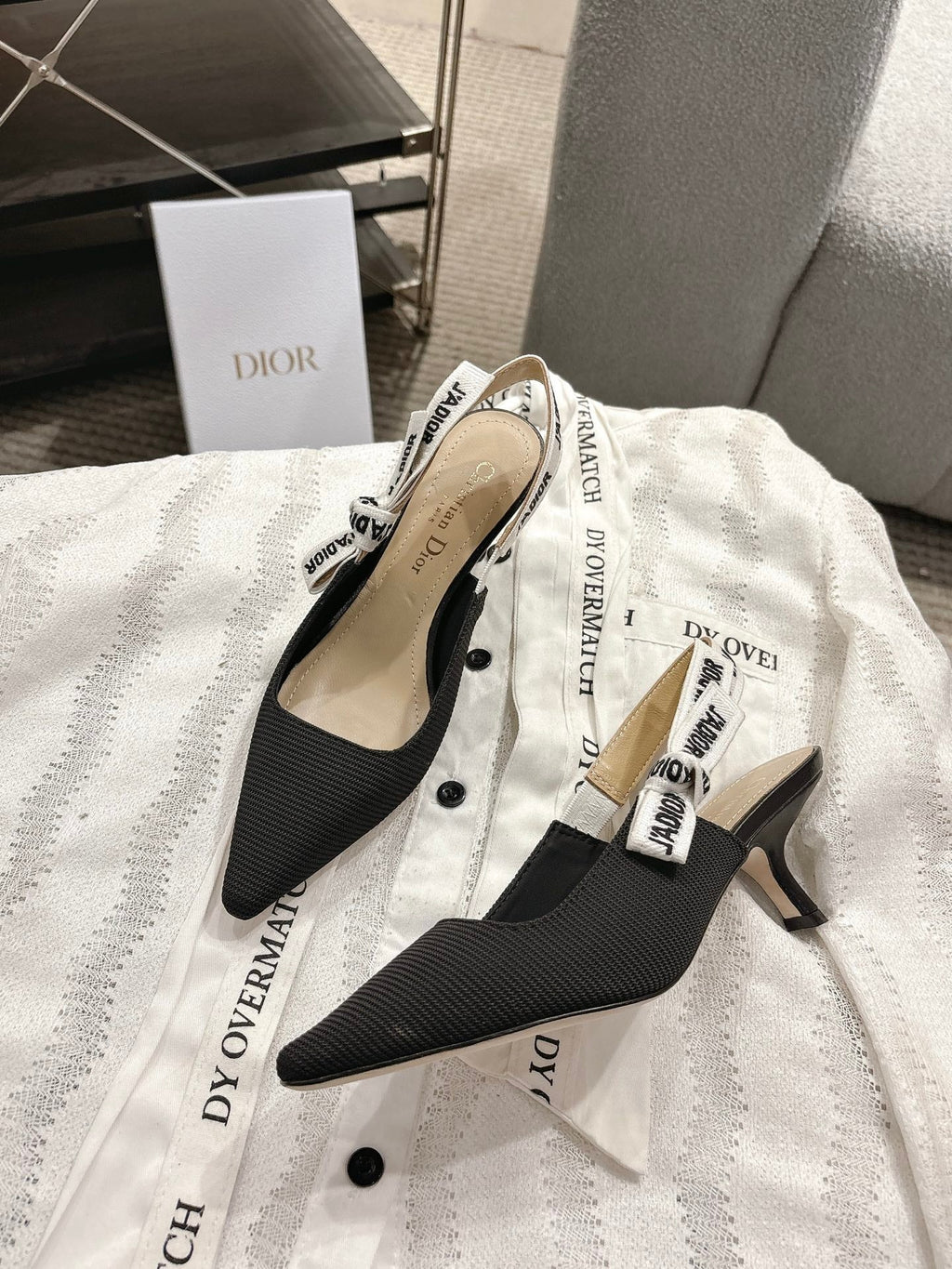 Dior J'Adior Embroidered Kitten Heel Sandals