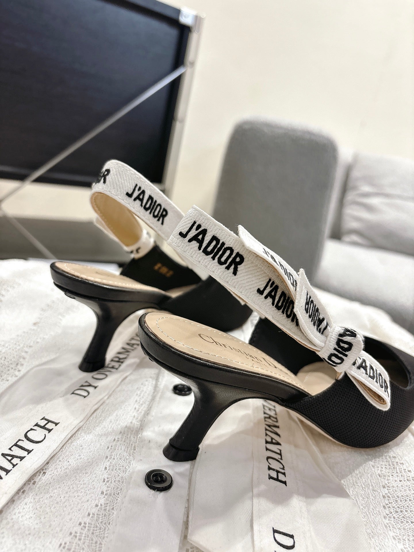 Dior J'Adior Embroidered Kitten Heel Sandals