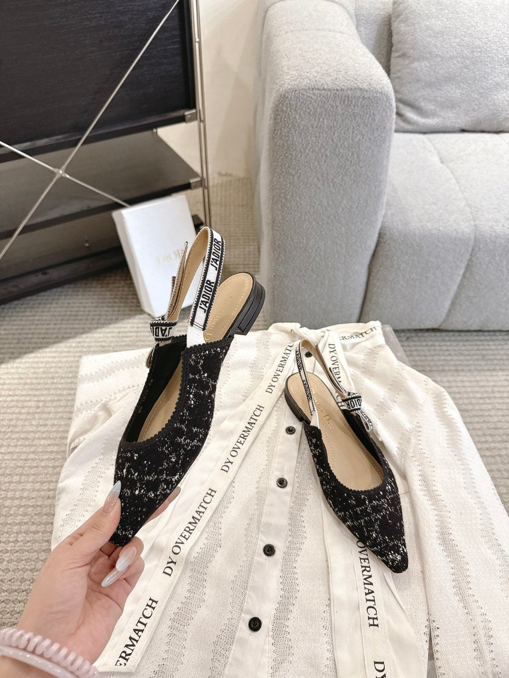Dior J'Adior Embroidered Kitten Heel Sandals
