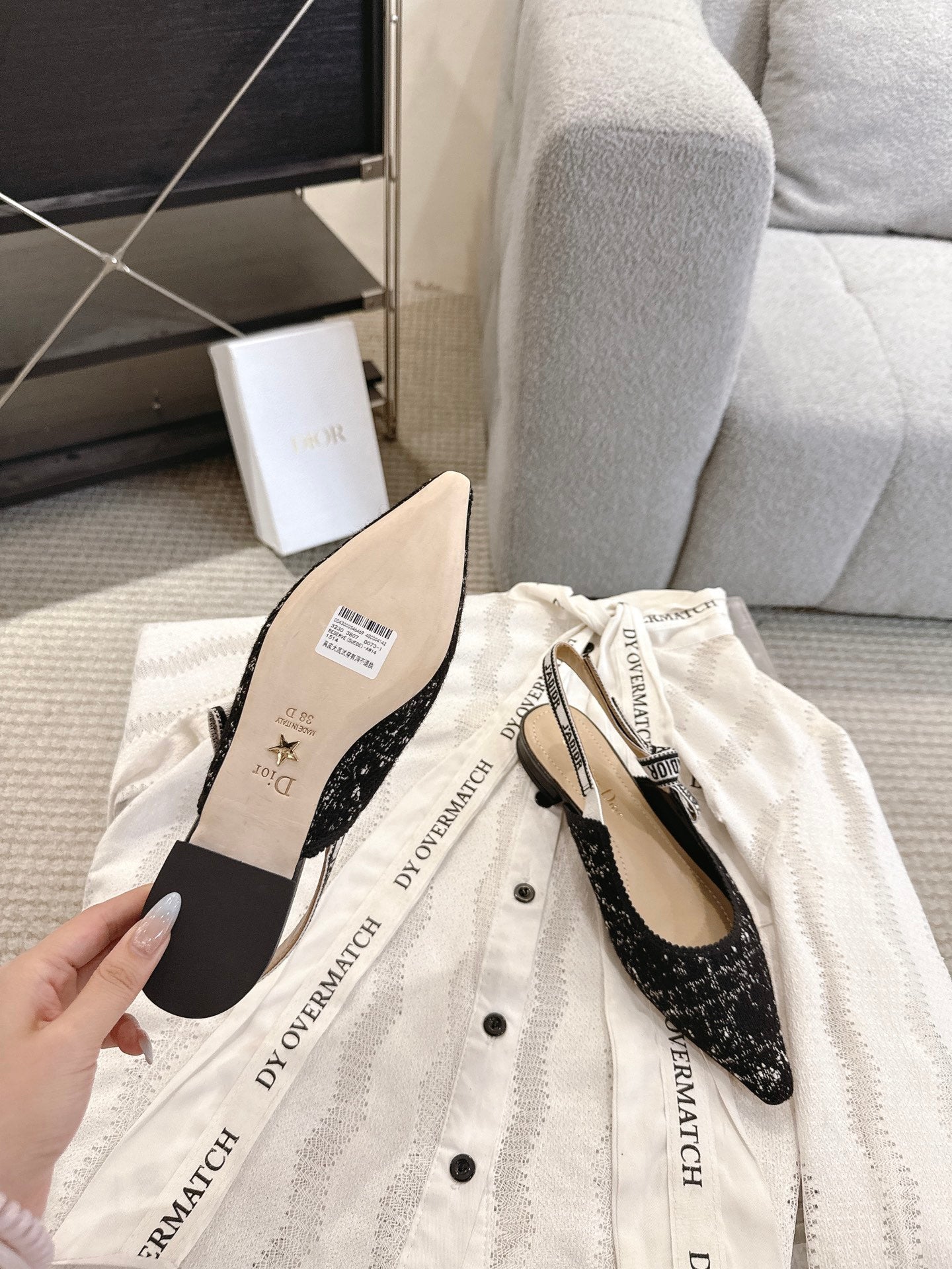 Dior J'Adior Embroidered Kitten Heel Sandals