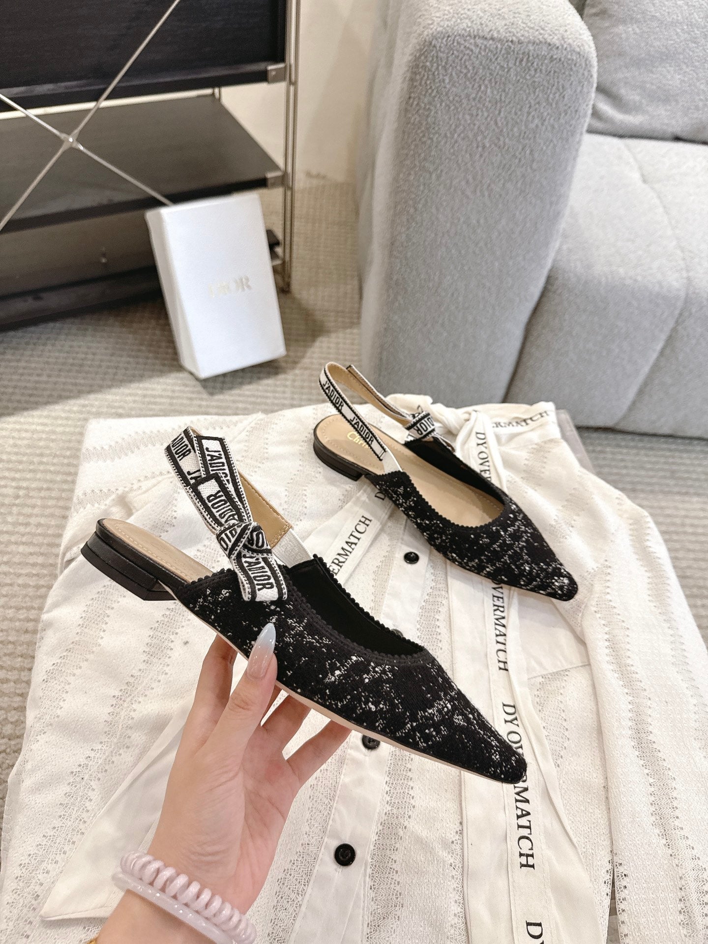 Dior J'Adior Embroidered Kitten Heel Sandals