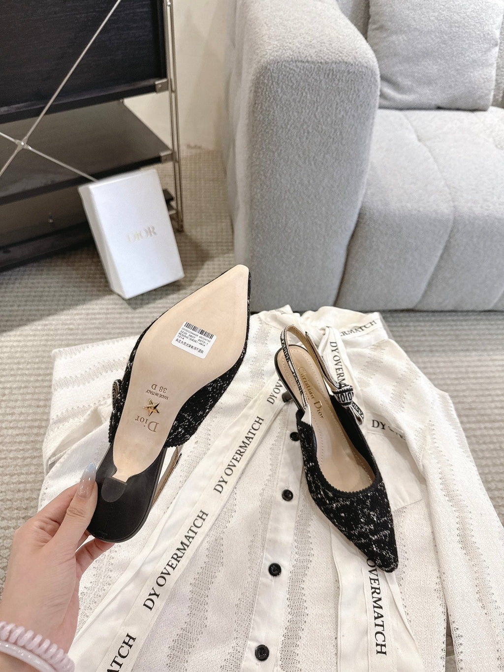Dior J'Adior Embroidered Kitten Heel Sandals