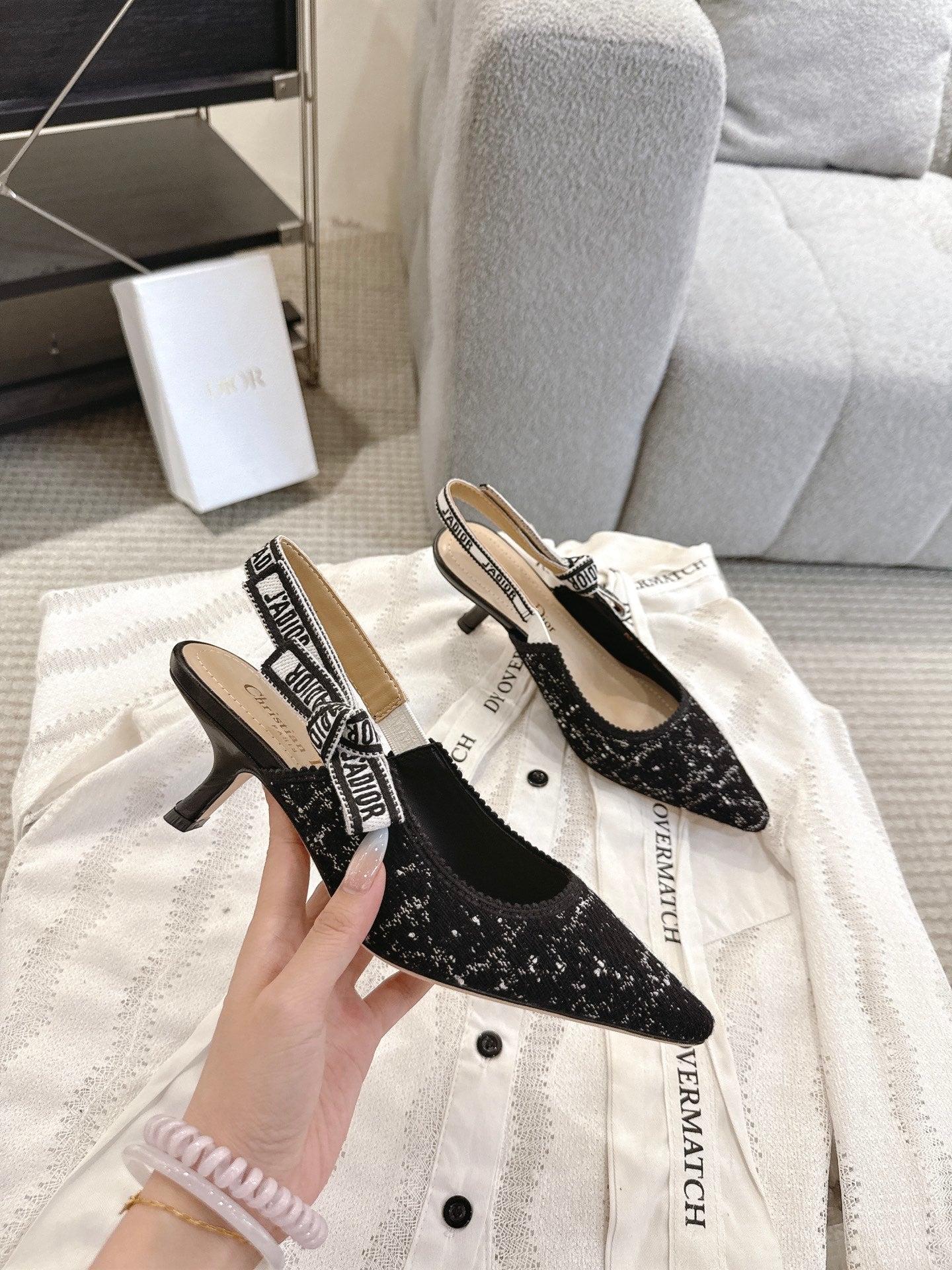 Dior J'Adior Embroidered Kitten Heel Sandals