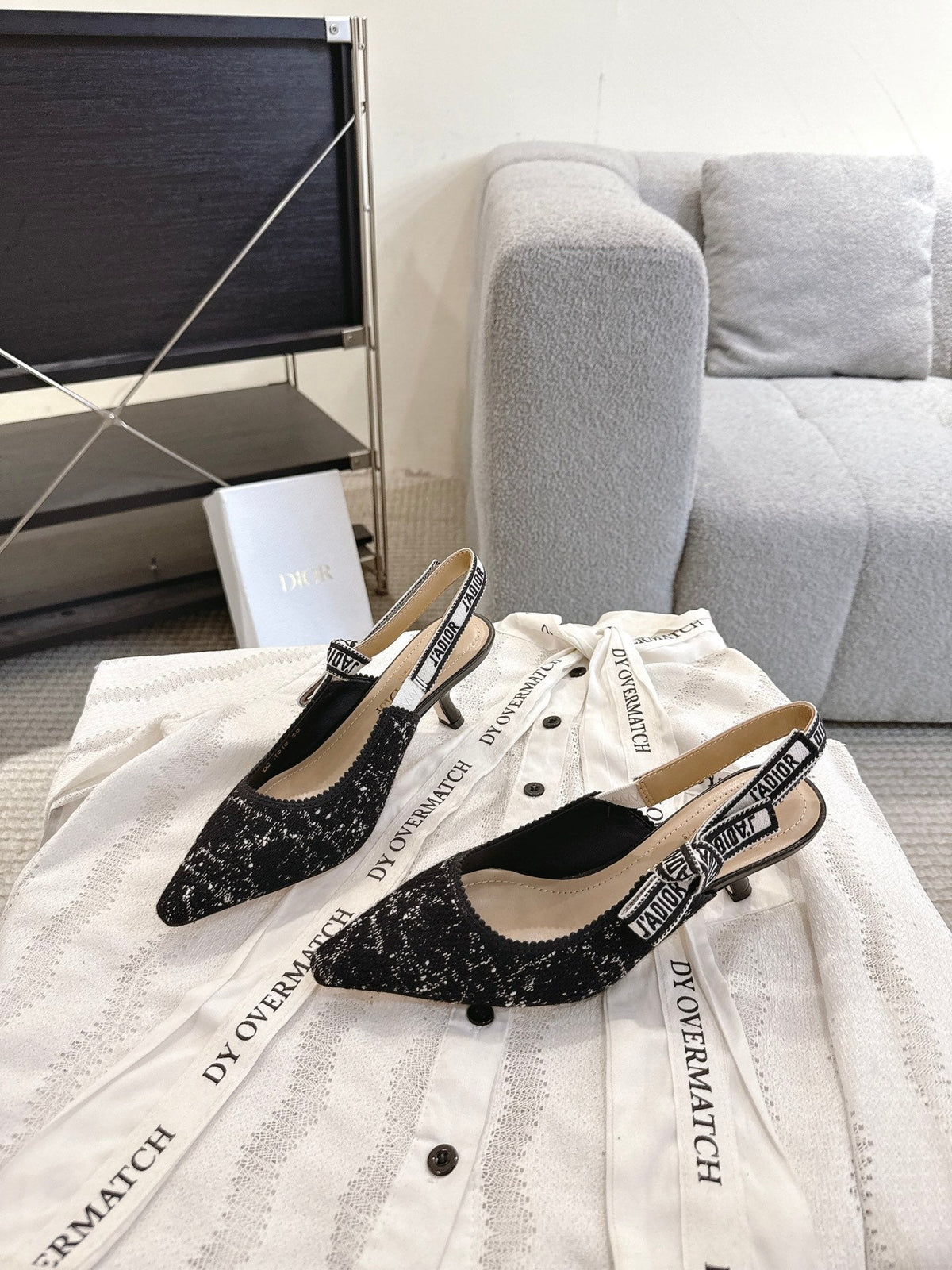 Dior J'Adior Embroidered Kitten Heel Sandals