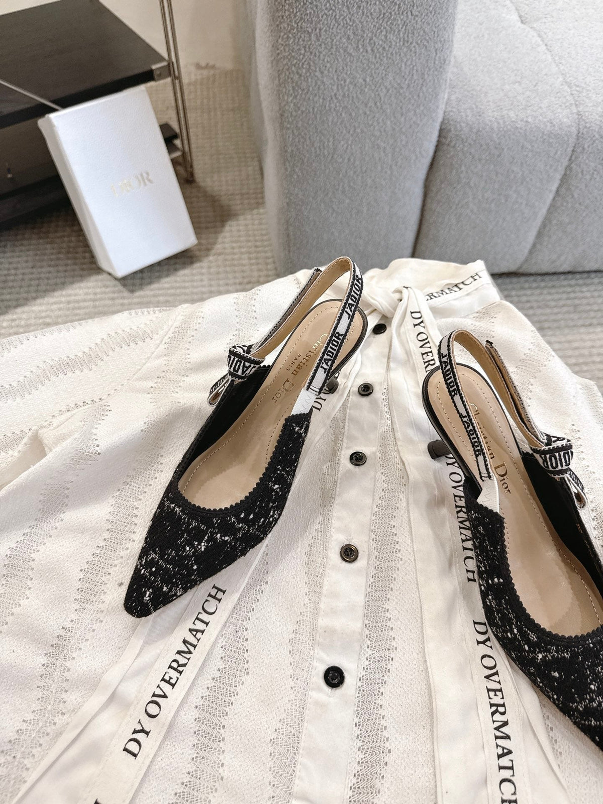 Dior J'Adior Embroidered Kitten Heel Sandals