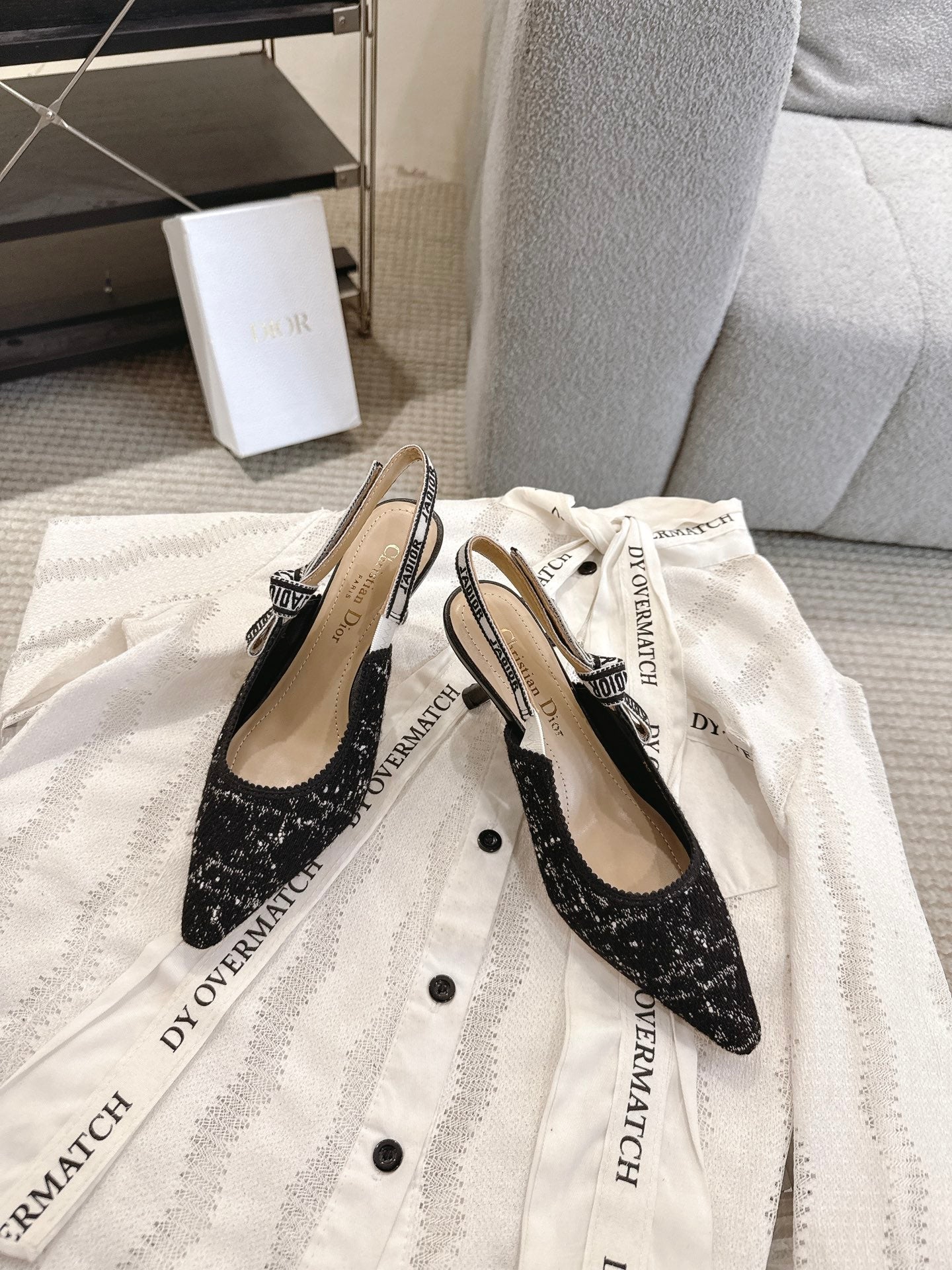 Dior J'Adior Embroidered Kitten Heel Sandals