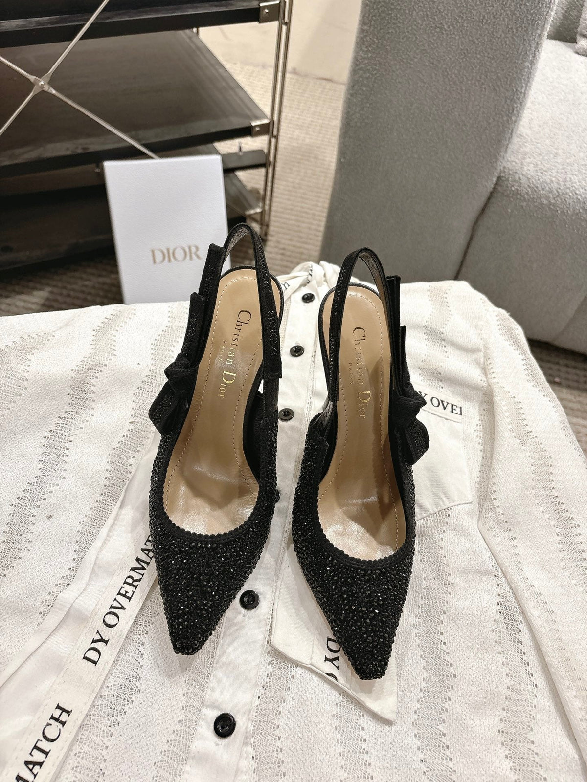 Dior J'Adior Embroidered Strap Kitten Heel Sandals