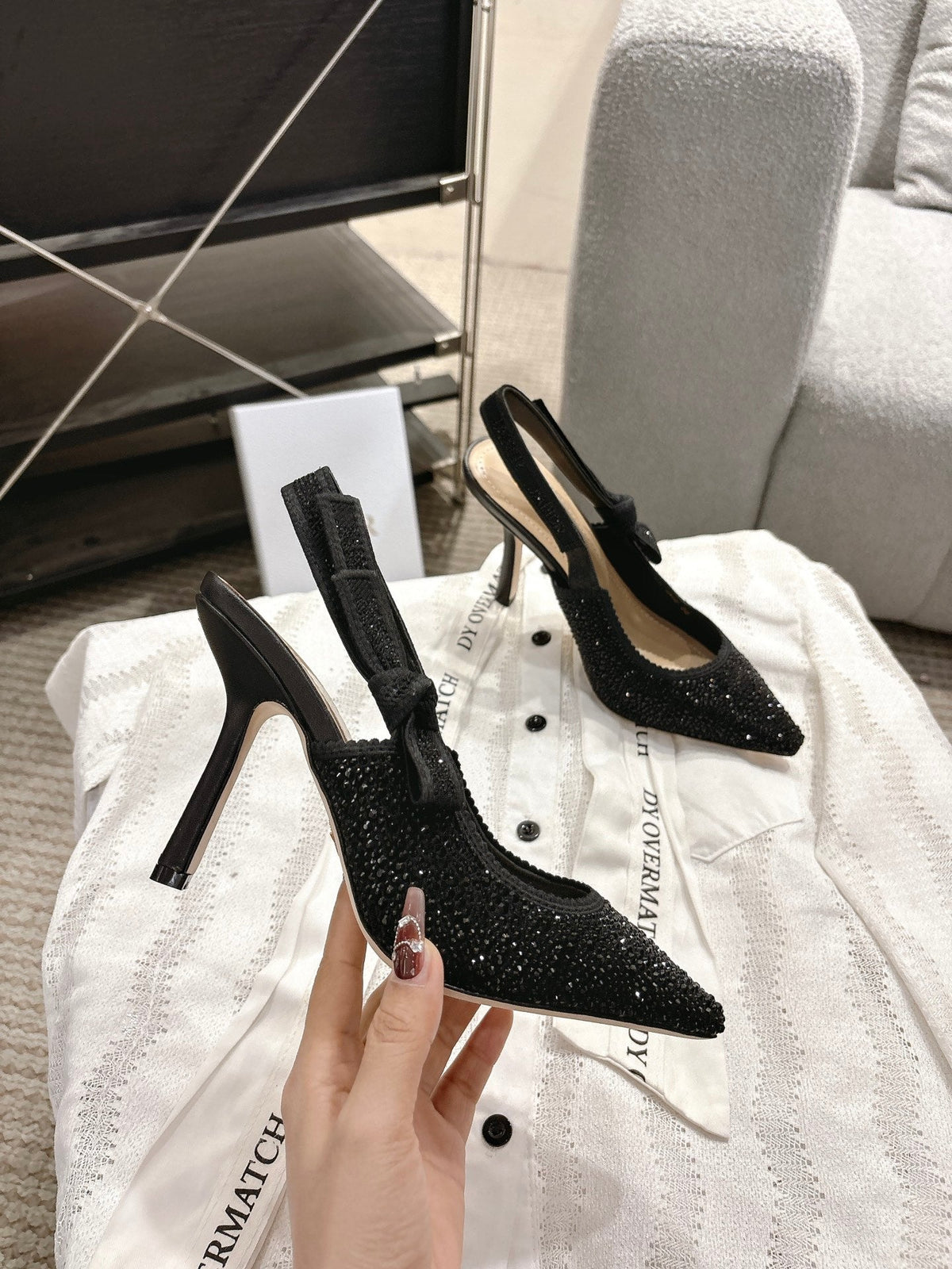 Dior J'Adior Embroidered Strap Kitten Heel Sandals