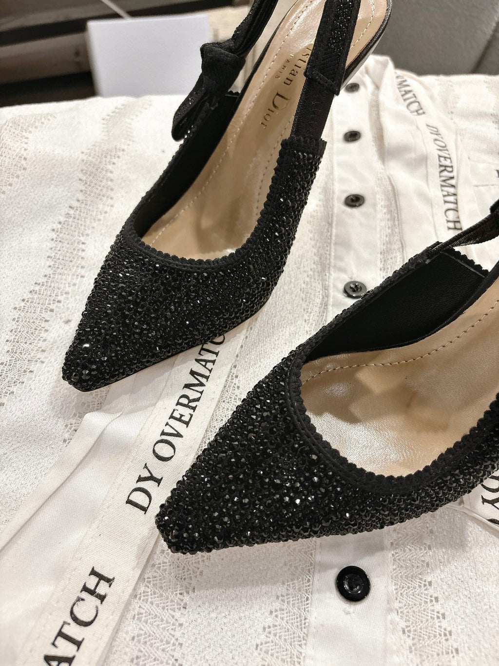 Dior J'Adior Embroidered Strap Kitten Heel Sandals