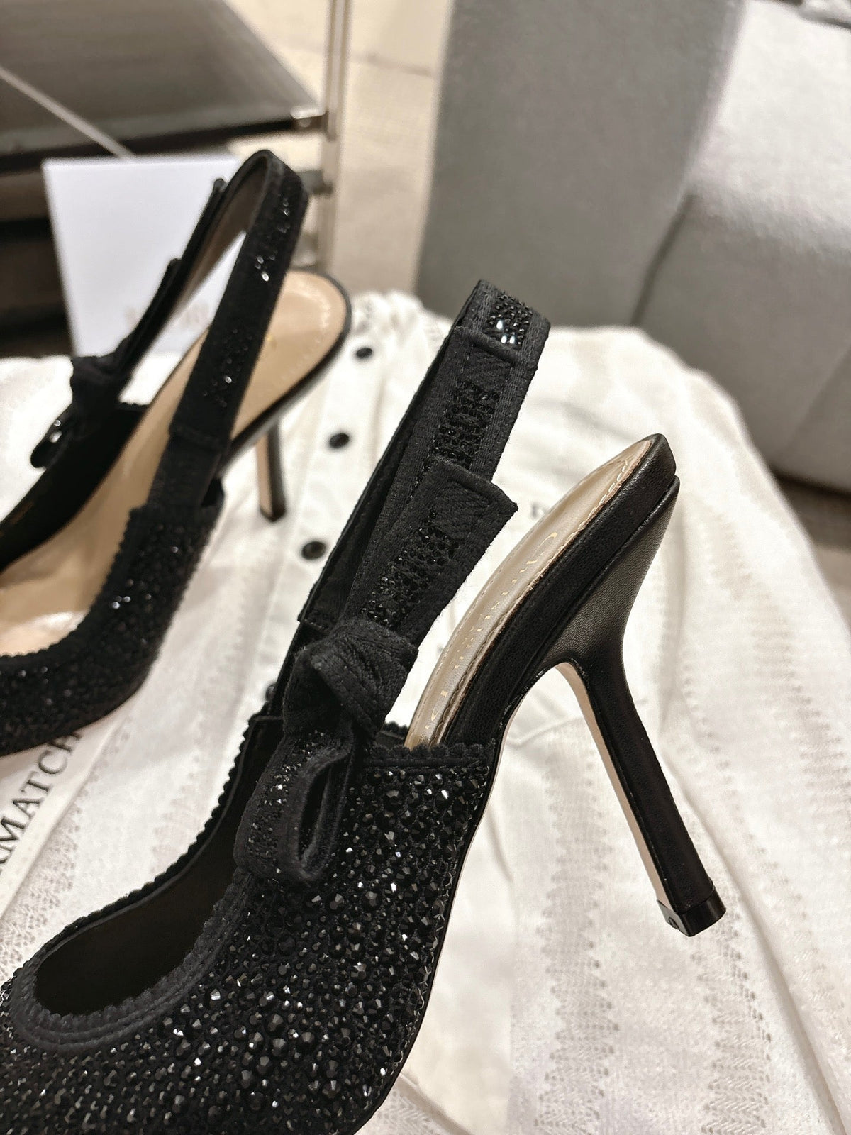 Dior J'Adior Embroidered Strap Kitten Heel Sandals