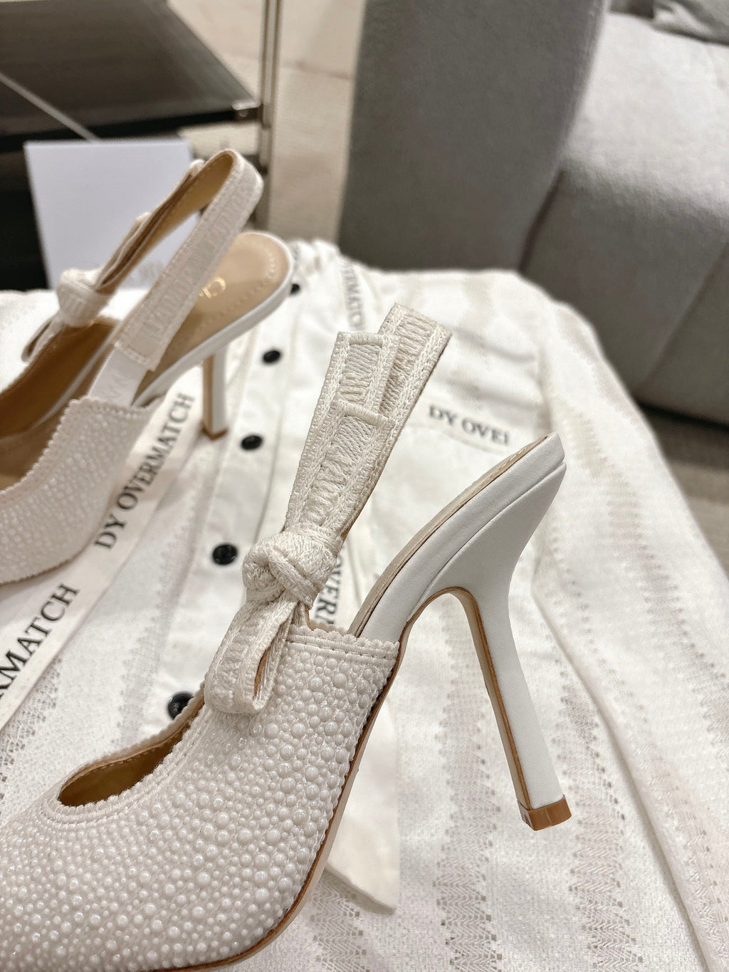 Dior J'Adior Embroidered Strap Kitten Heel Sandals