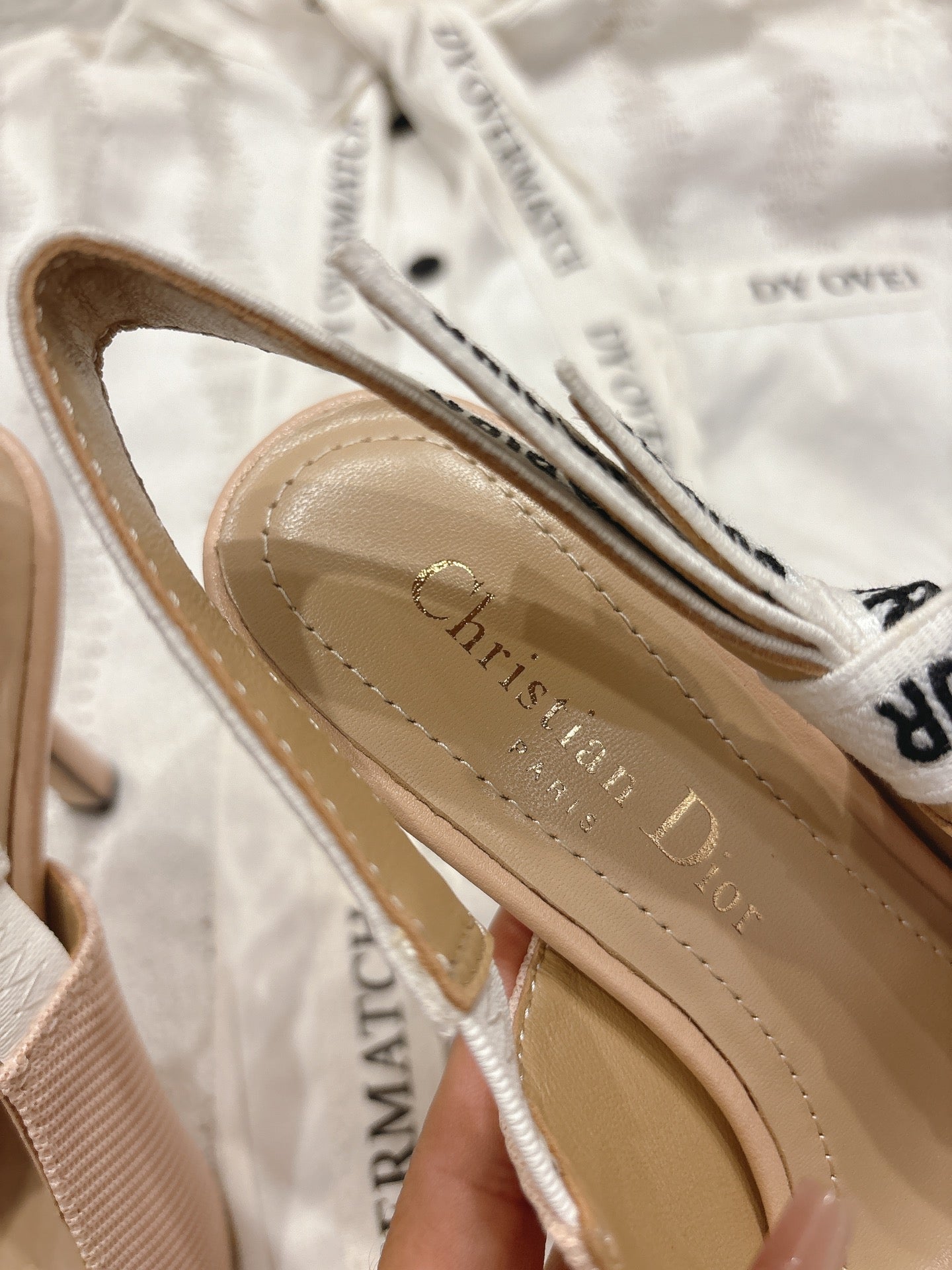 Dior J'Adior Embroidered Kitten Heel Sandals