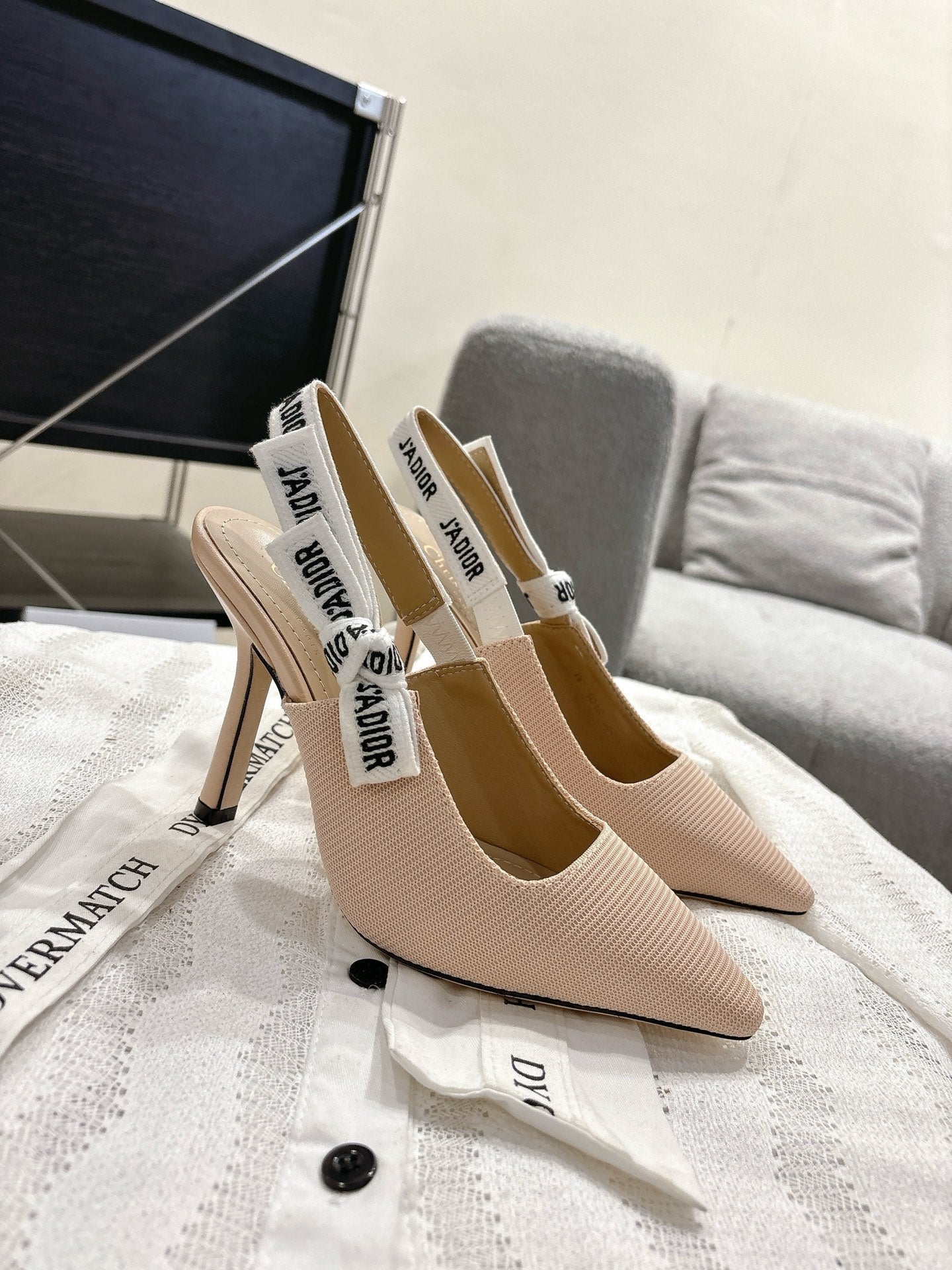 Dior J'Adior Embroidered Kitten Heel Sandals