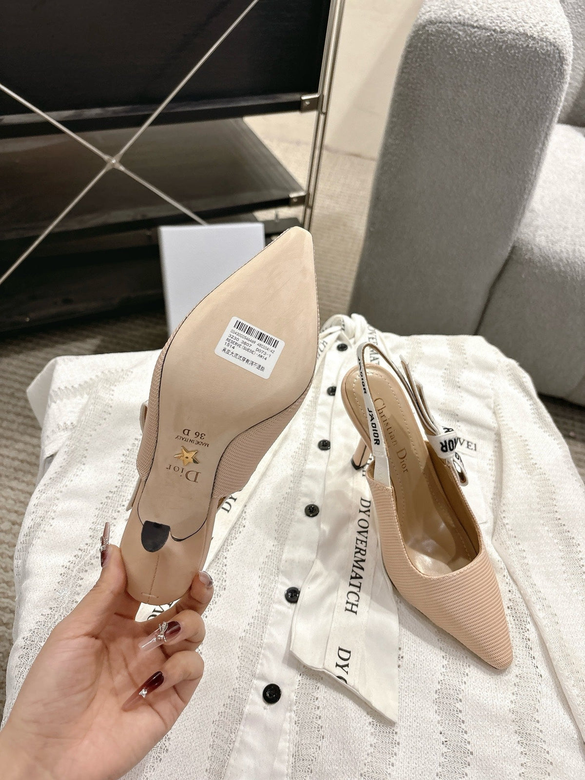 Dior J'Adior Embroidered Kitten Heel Sandals