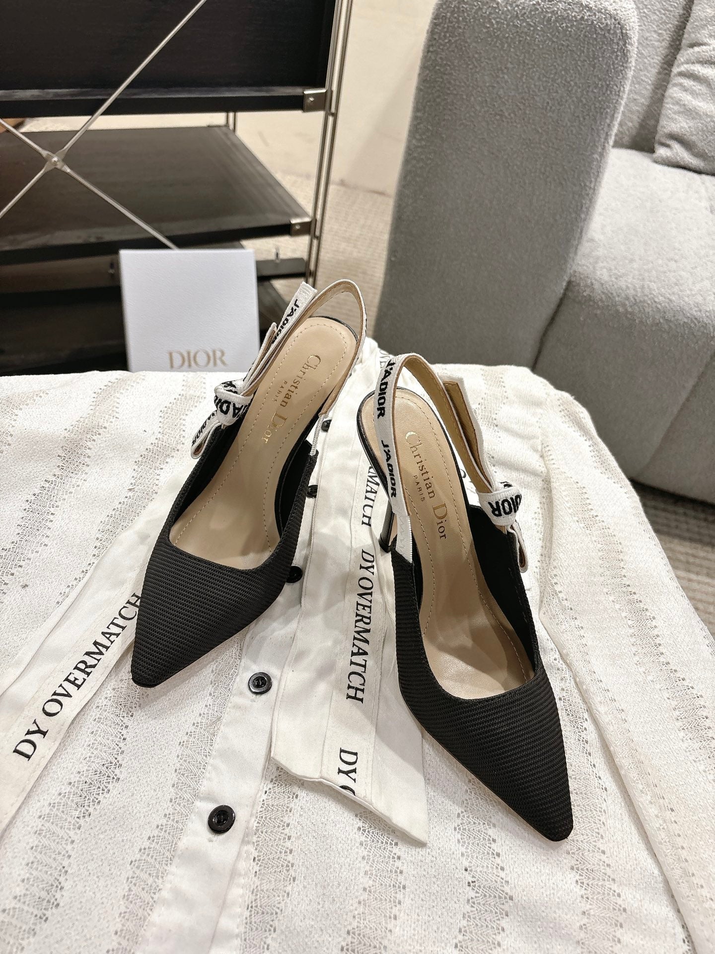 Dior J'Adior Embroidered Kitten Heel Sandals