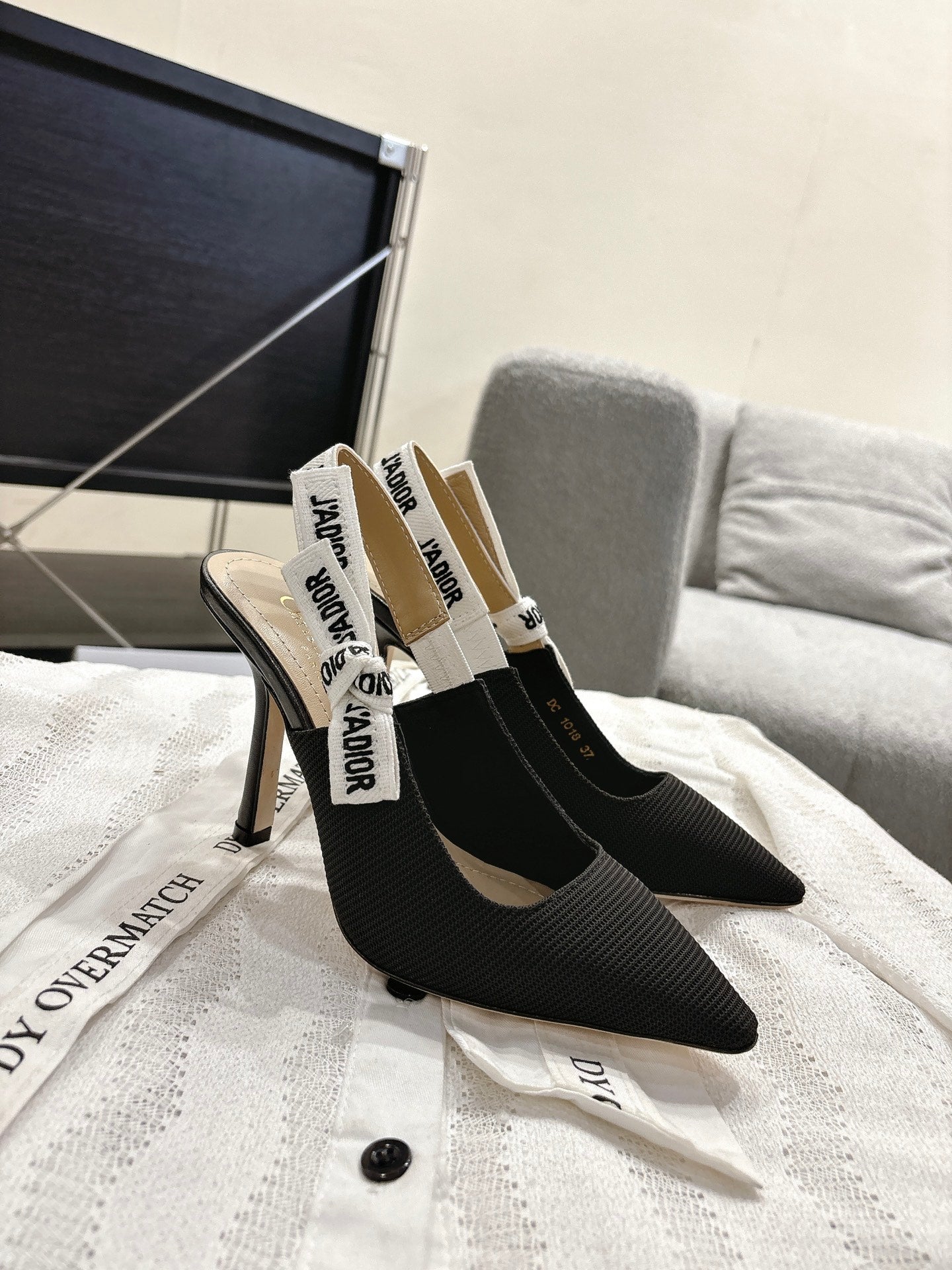 Dior J'Adior Embroidered Kitten Heel Sandals