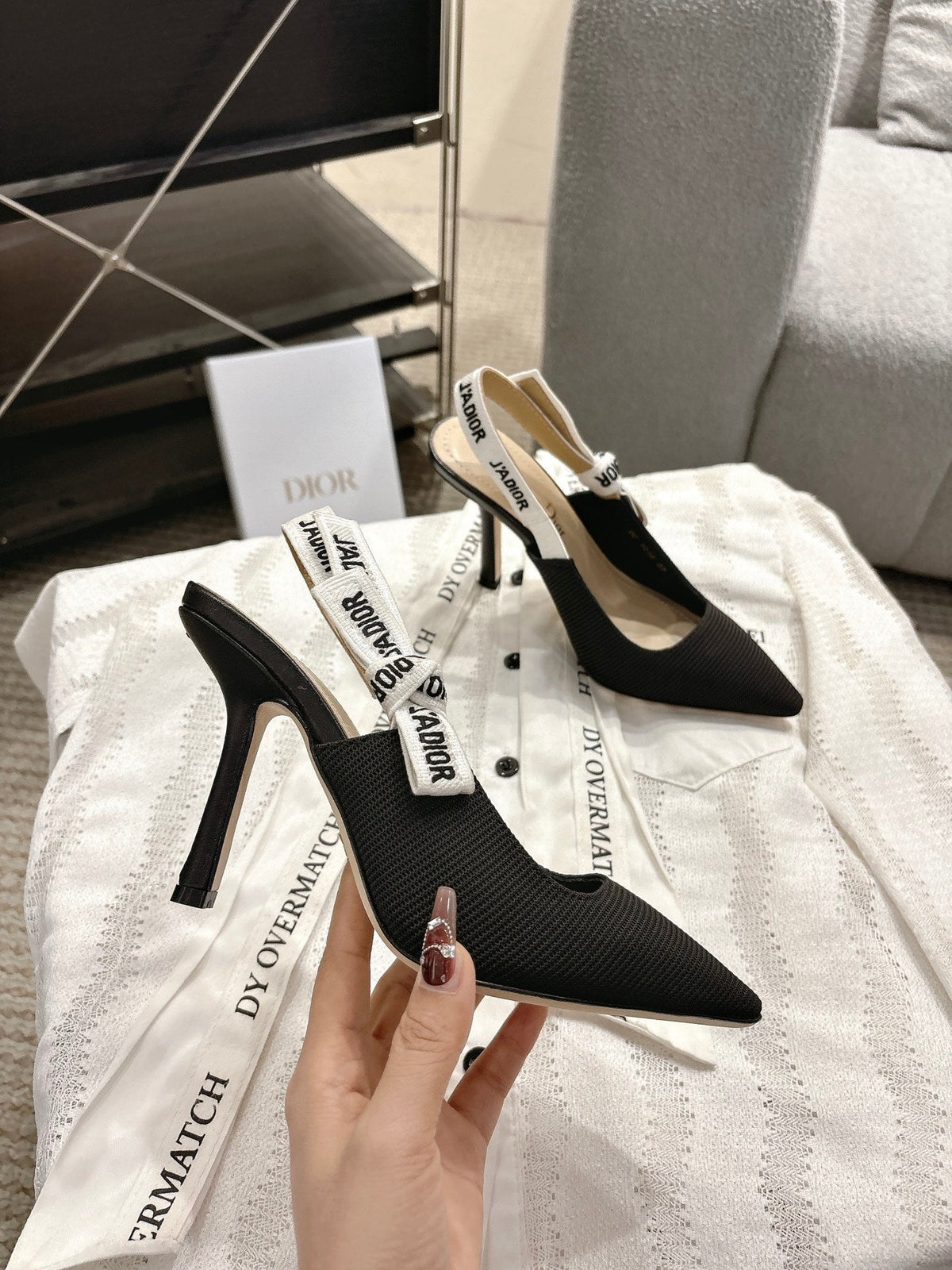 Dior J'Adior Embroidered Kitten Heel Sandals