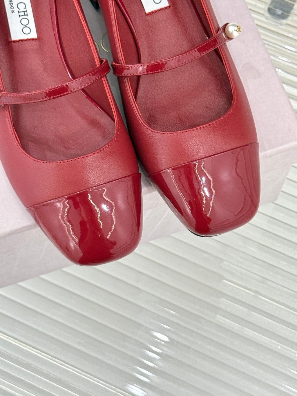 Jimmy Choo Color-block Pearl Mary Jane Heels – 25FW