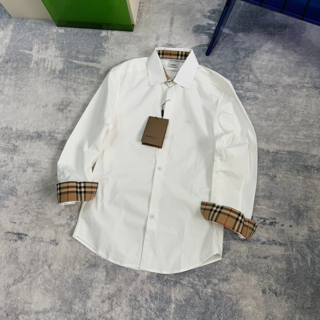 Burberry Men's Equestrian Knight Embroidered Long Sleeve Shirt