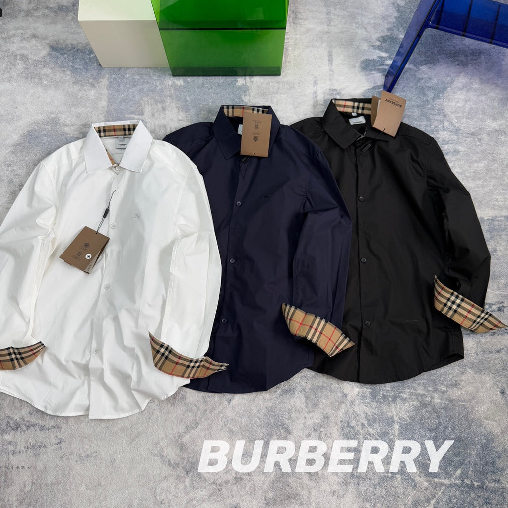 Burberry Men's Equestrian Knight Embroidered Long Sleeve Shirt