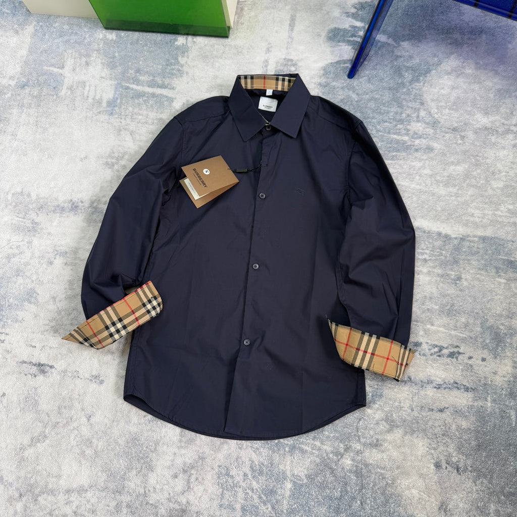 Burberry Men's Equestrian Knight Embroidered Long Sleeve Shirt