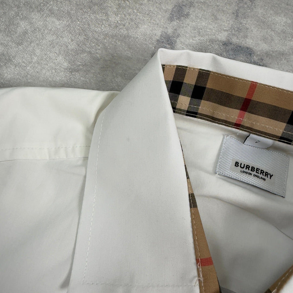 Burberry Men's Equestrian Knight Embroidered Long Sleeve Shirt