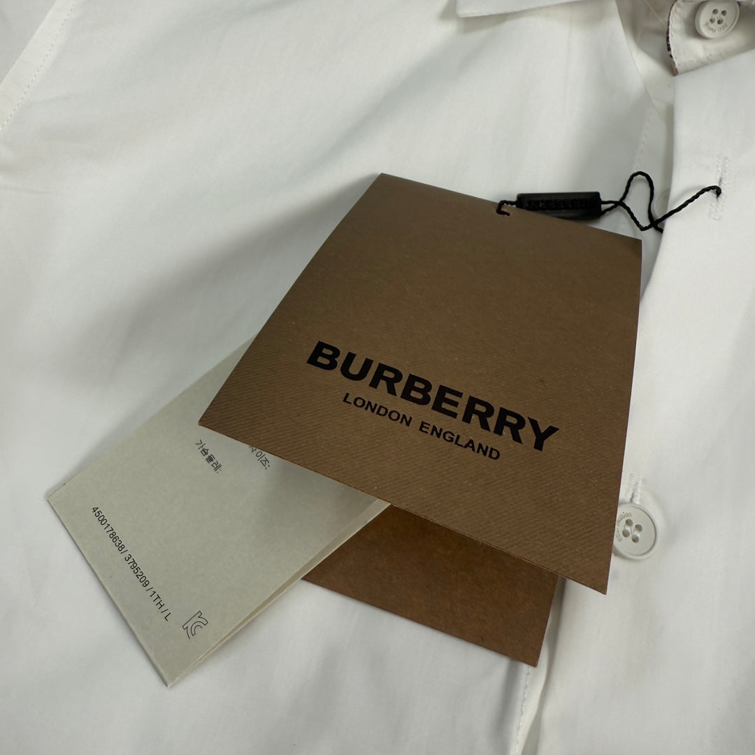 Burberry Men's Equestrian Knight Embroidered Long Sleeve Shirt