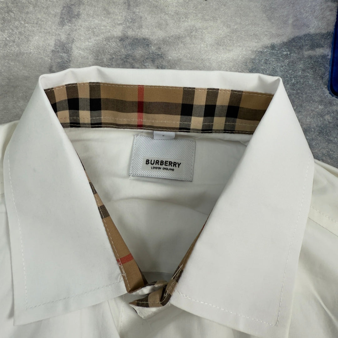 Burberry Men's Equestrian Knight Embroidered Long Sleeve Shirt