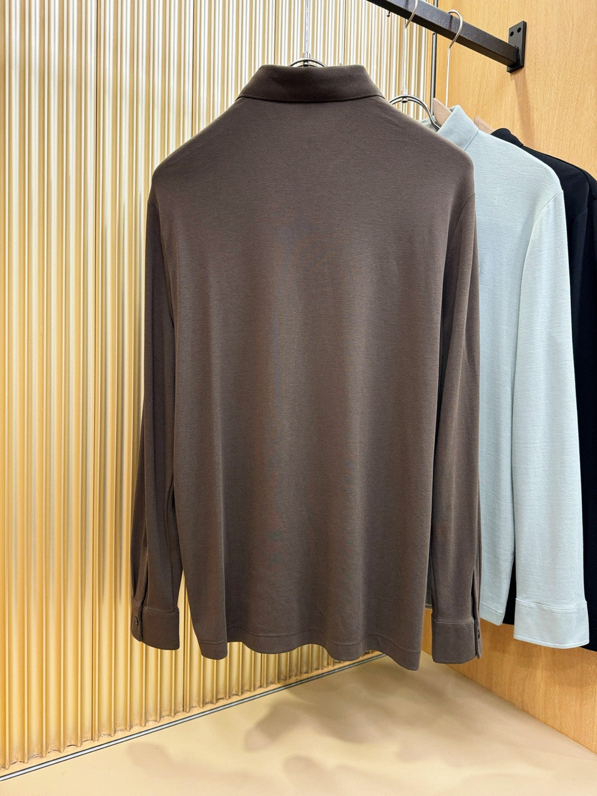 Loro Piana Solid Long Sleeve Polo Shirt – Autumn/Winter Collection