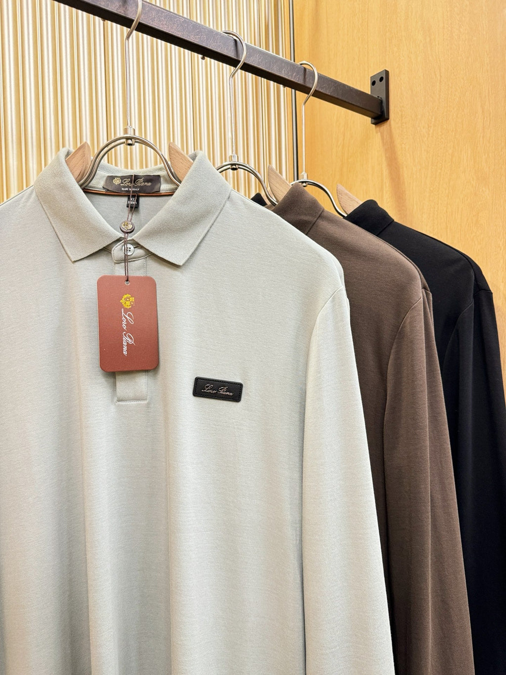 Loro Piana Solid Long Sleeve Polo Shirt – Autumn/Winter Collection