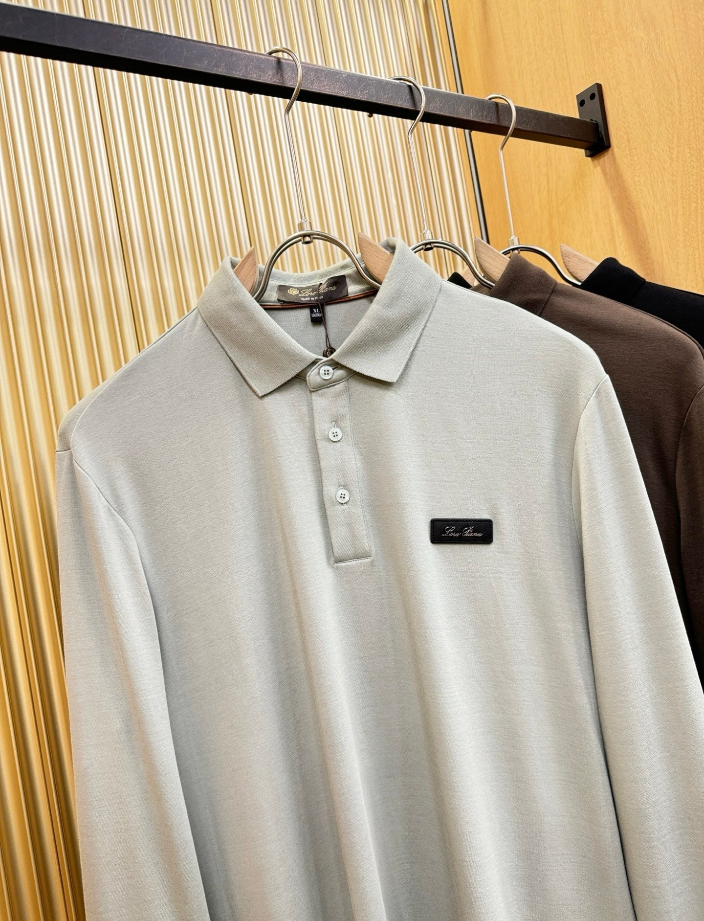 Loro Piana Solid Long Sleeve Polo Shirt – Autumn/Winter Collection